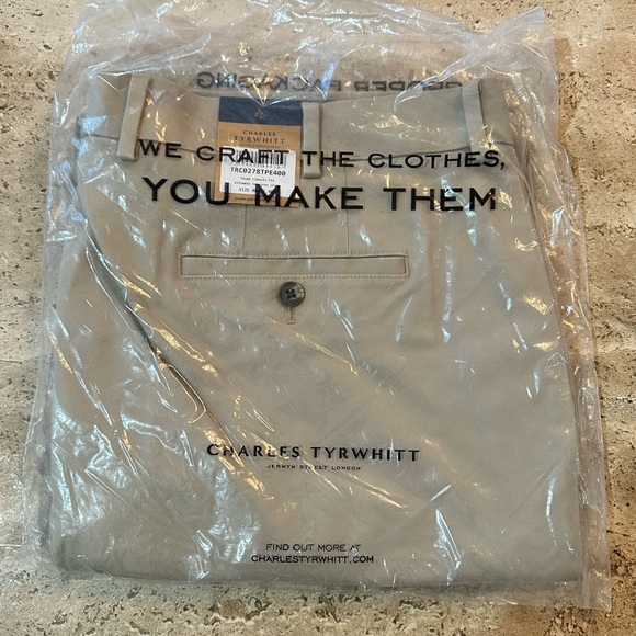 CHARLES TYRWHITT Ultimate Non-Iron Chinos - Taupe - 40/W / 30L - Picture 7 of 7